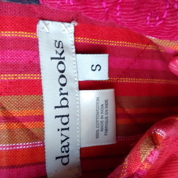 $$❤️❤️☘️David Brooks reversible patchwork/stripe jacket - Picture 7 of 7